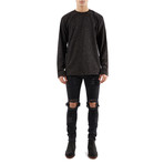 Knit Long-Sleeve Tee // Black (L)