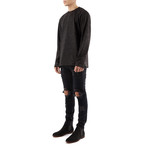 Knit Long-Sleeve Tee // Black (L)