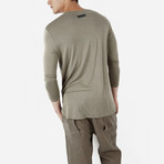 Underlayer 3/4 Sleeve Crewneck Tee // Khaki (XS)