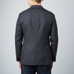 Single-Breasted Side Vent Textured Blazer // Light Grey (US: 42R)