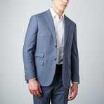 Microcheck Peak Lapel Suit // Blue (US: 40L)