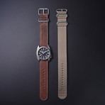 Bertucci Yankee Illuminated Quartz // A-4T (Defender Khaki Nylon + Nut Brown Leather Straps)