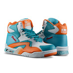 Control Hi Sneaker // White + Sour Blue + S Orange (US: 11.5)