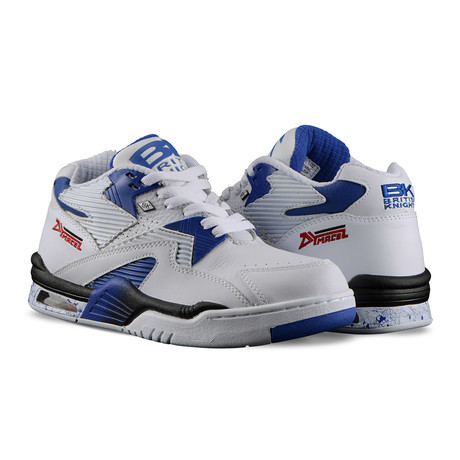 Control Mid Sneaker // White + Royal Blue + Black (US: 8)