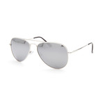 Freeway // Shiny Silver + Smoke Polarized + Silver Mirror Lens