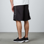 Flatlocked Basketball Short // Black + Grey (2XL)