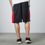 Blocked Panel Basketball Short // Black (2XL)