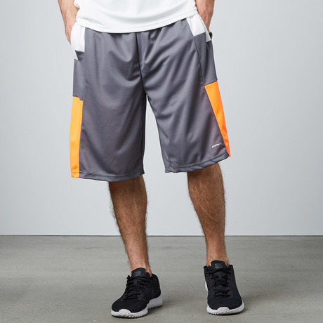 Blocked Panel Basketball Short // Charcoal (S)