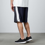 Panel Piped Basketball Short // Navy + Charcoal + White (L)