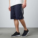 Panel Piped Basketball Short // Navy + Charcoal + White (S)