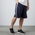 Mesh Panel Basketball Short // Heather Navy (S)