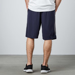 Mesh Panel Basketball Short // Heather Navy (L)