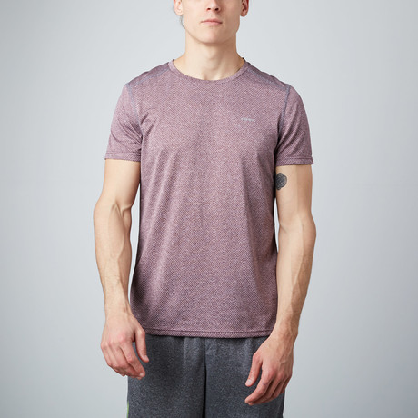 Bird Eye T-Shirt // Burgundy + Heather Grey (S)