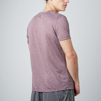 Bird Eye T-Shirt // Burgundy + Heather Grey (M)