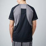 Raglan Mesh Panel T-Shirt // Black (L)