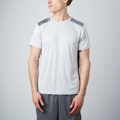 Color Blocked Space-Dyed T-Shirt // Grey + Black (S)