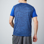 Color Blocked Space-Dyed T-Shirt // Royal Blue (L)