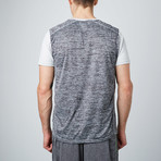 Color Blocked Space-Dyed T-Shirt // Grey + Black (M)