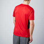 Angled Striped T-Shirt // Red (M)