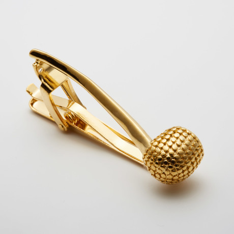 Pipe Tie Clip // Gold