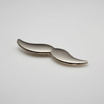 Moustache Tie Clip // Silver