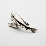 Koi Fish Tie Clip // Silver