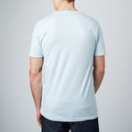 Basic V-Neck Tee // Light Blue (XL)