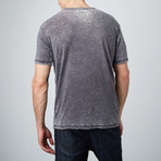 Burnout V-Neck Tee // Charcoal (M)
