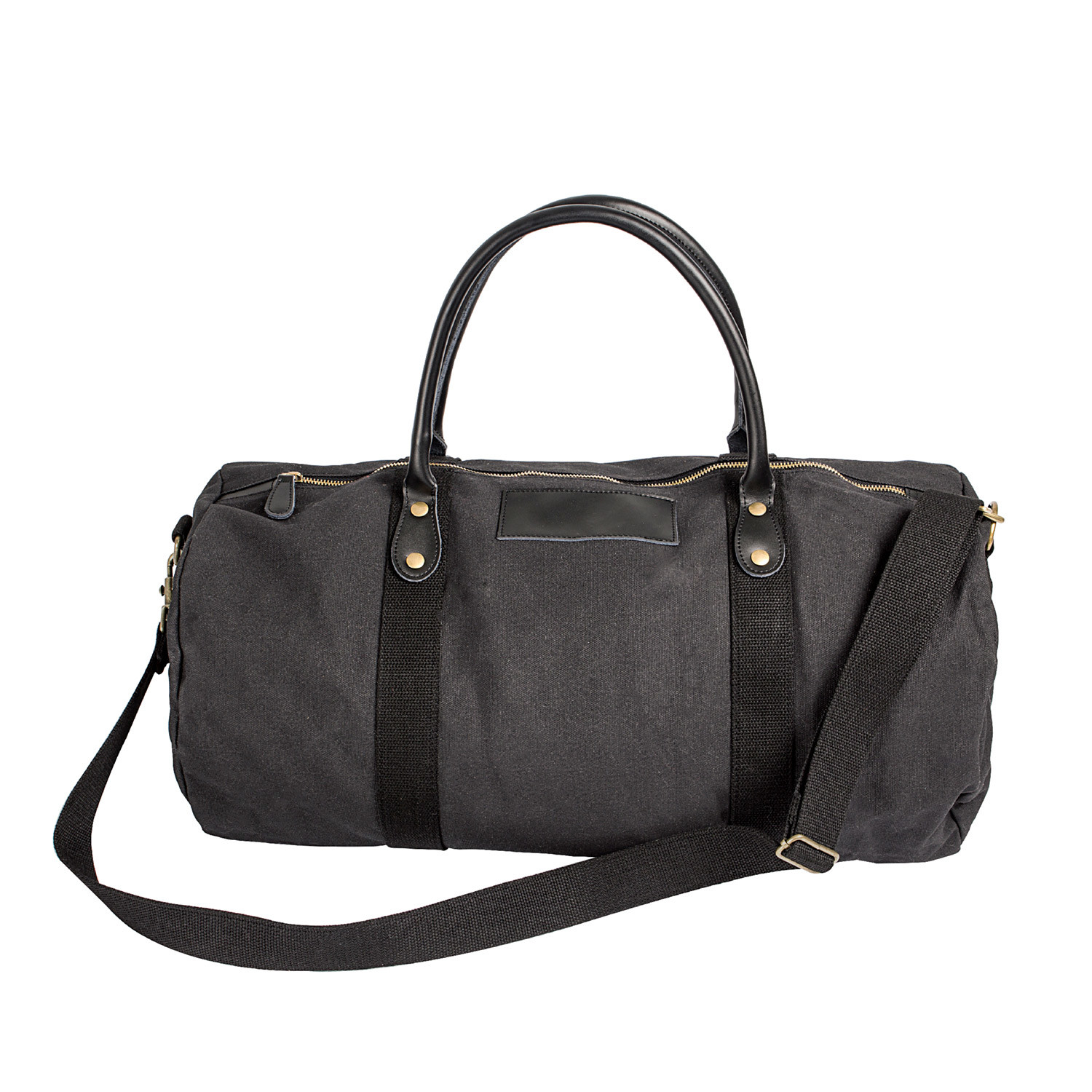 Canvas + Leather Duffle Bag (Black) - Cathy's Concepts - Touch of Modern