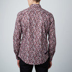 Kaleidoscope Button-Up Shirt // Burgundy (L)
