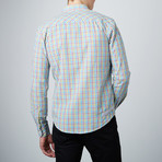 Mod Check Button-Up Shirt // Green + Teal (S)