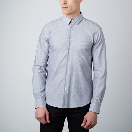 Geometry Cuff Button-Up Shirt // Grey (S)