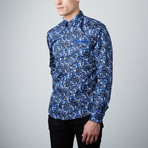 Lava Lamp Button-Up Shirt // Blue (S)