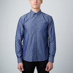 Foliage Cuff Button-Up Shirt // Blue (XL)