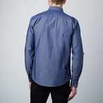 Foliage Cuff Button-Up Shirt // Blue (M)