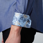 Foliage Cuff Button-Up Shirt // Blue (2XL)