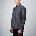 Paisley Shadows Button-Up Shirt // Charcoal (M)