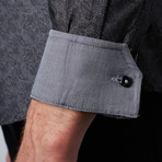Paisley Shadows Button-Up Shirt // Charcoal (2XL)