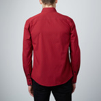 Polkadot Button-Up Shirt // Red (XL)