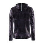 Focus Zip-Up Windbreaker // Black + Grey (L)