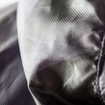 Focus Zip-Up Windbreaker // Black + Grey (L)