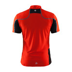 Trail Short-Sleeve 1/4 Zip Shirt // Red + Blue (XL)