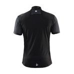 Trail Short-Sleeve 1/4 Zip Shirt // Red + Blue + Black (S)