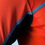 Trail Short-Sleeve 1/4 Zip Shirt // Red + Blue (XL)