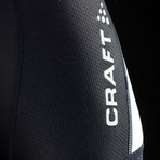 Glow Bib Training Shorts // Black + White (XS)