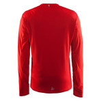 Mind Long-Sleeve Shirt // Dark Grey + Red (L)