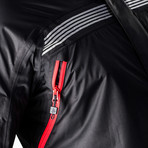 Escape Rain Jacket // Black + Red + Silver (XS)