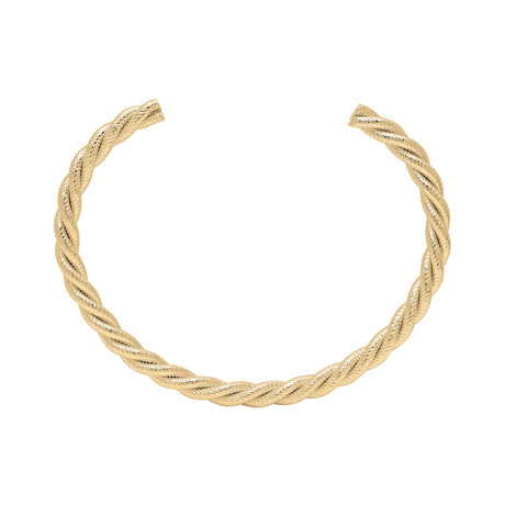 Rope Textured Cuff // Gold