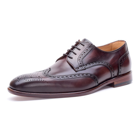 Abbott Medallion Wing-Tip Derby // Brown (Euro: 41)