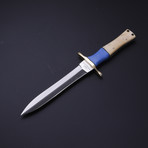 D2 Pugio Blue Lapis + Bone Stiletto Dagger